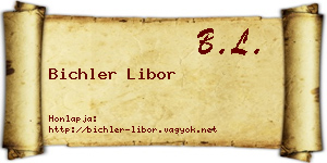 Bichler Libor névjegykártya